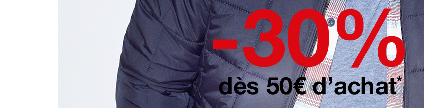 -30% dès 50€ d'achat*